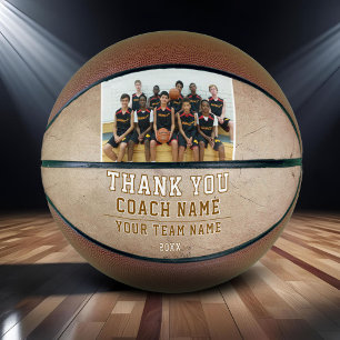 Rustikaler Dank an Coach Team Name Foto Basketball