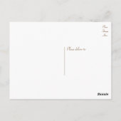 Rustikaler Dank an die braune und weiße Blumenspit Postkarte (Rückseite)