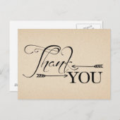 Rustikaler Dank an die Pfeile Postkarte (Vorne/Hinten)