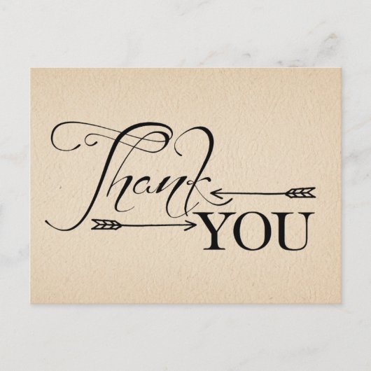 Rustikaler Dank an die Pfeile Postkarte (Vorderseite)