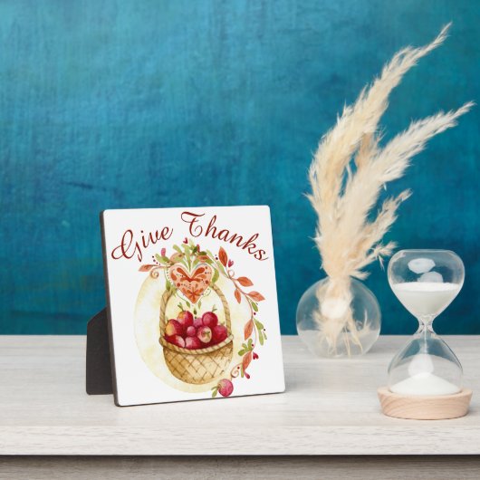 Rustikaler Dank an Herbst Ernte Urlaub Fotoplatte (InSitu)