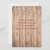 Rustikaler Dank an Poinsettia Karteninhaber Feiertagskarte (Rückseite)