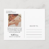 Rustikaler Dank, dass Sie Script Wedding Foto gebü Postkarte (Rückseite)