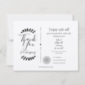 Rustikaler Dank für die Rabattkarte (Vorderseite)