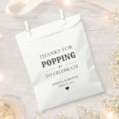 Rustikaler Dank für Popping bei Popcorn Wedding Geschenktütchen (Ausgeschnitten)