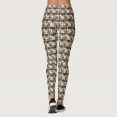Rustikaler Diagonalkaro Tweed Webart Erde Leggings (Rückseite)
