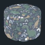 Rustikaler Dinosaurier Wald Prähistorische Kinder Hocker<br><div class="desc">Rustikaler Dinosaurier Wald prähistorische Kinder Muster. Maskulinbraun,  grün,  blau Dinosaurier-Design mit Regenbogen,  Vulkanen und anderen prähistorischen Details.</div>