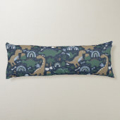 Rustikaler Dinosaurier Wald Prähistorische Kinder Seitenschläferkissen (Rückseite)
