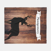 Rustikaler Drk hölzerner schwarzer Fleecedecke (Vorderseite (Horizontal))