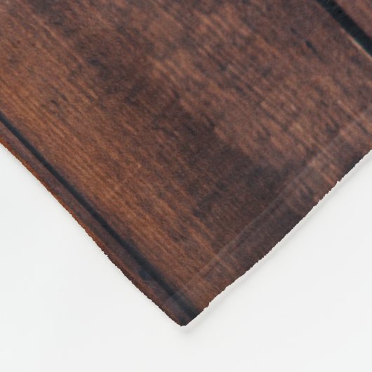 Rustikaler Drk hölzerner schwarzer Fleecedecke (Ecke)