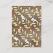 Rustikaler Dschungel-Kinderdusche Windelwanne Begleitkarte (Rückseite)