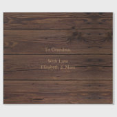 Rustikaler dunkelbrauner Holzzaun im Landstil Geschenkpapier (Flach)