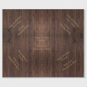 Rustikaler dunkelbrauner Holzzaun im Landstil Geschenkpapier (Flach)