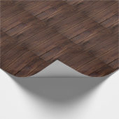 Rustikaler dunkelbrauner Holzzaun im Landstil Geschenkpapier (Ecke)