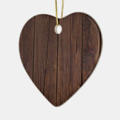 Rustikaler dunkelbrauner Holzzaun im Landstil Keramikornament (Links)