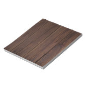 Rustikaler dunkelbrauner Holzzaun im Landstil Notizblock (Rotiert)