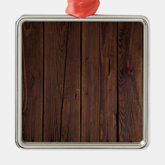 Rustikaler dunkelbrauner Holzzaun im Landstil Ornament Aus Metall (Vorne)