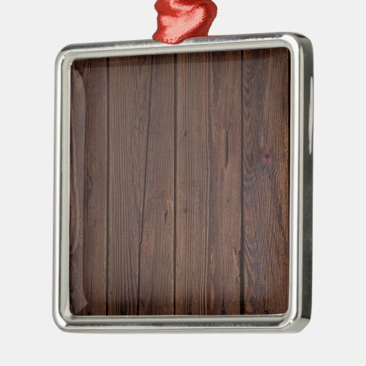 Rustikaler dunkelbrauner Holzzaun im Landstil Ornament Aus Metall (Links)