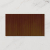 Rustikaler, dunkelholzgelber Blumentisch Platzkarte (Rückseite)