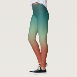 Rustikaler, dunkelschiefer, grau, aquamarin braun leggings
