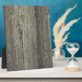 Rustikaler dunkler, gewitterter Holzboden Fotoplatte (Seite)