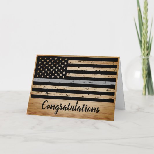 Rustikaler, dünner Grau-Line-Referent Karte (Vorderseite)