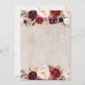 Rustikaler Duschfall Pumpkin Einladung der Einsatz (Rückseite)