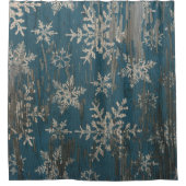 rustikaler Duschvorhang des Schneeflocke (Vorderseite)