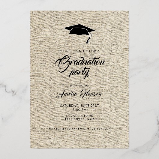 Rustikaler Dusty Pink Graduate 2 Foto Abschluss Folieneinladung (Rückseite)