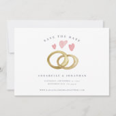 Rustikaler Ehering hübsch rosa mädchenhaft modern (Vorderseite)