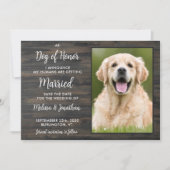 Rustikaler Ehrenhund Personalisierter Begleiter Fo Save The Date (Vorderseite)