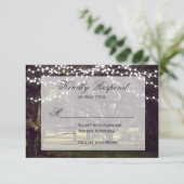Rustikaler Eichenbaum-Hochzeitskarte RSVP Karte (Stehend Vorderseite)