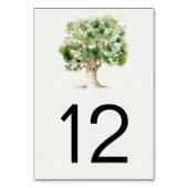 Rustikaler Eichenbaum | Tischnummer (Rückseite)