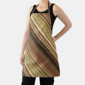 Rustikaler Eichenbraun und Grünstreifen Schürze (InSitu)