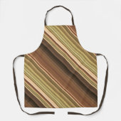 Rustikaler Eichenbraun und Grünstreifen Schürze (Vorderseite)