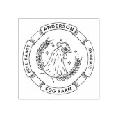 Rustikaler Eierhof | Firmenlogo für Hühner und Wei Gummistempel (Prägung)