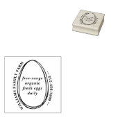 Rustikaler einfacher Eierkarton Bauernhof Eigener Gummistempel (Stempel)