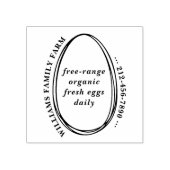 Rustikaler einfacher Eierkarton Bauernhof Eigener Gummistempel (Prägung)