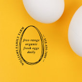 Rustikaler einfacher Eierkarton Bauernhof Eigener  Gummistempel