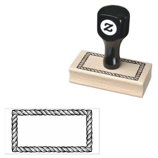 Rustikaler, einfacher rechteckiger 1x2-Rahmen Gummistempel (Stempel)