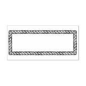 Rustikaler, einfacher rechteckiger 1x3 Rahmen Gummistempel (Prägung)