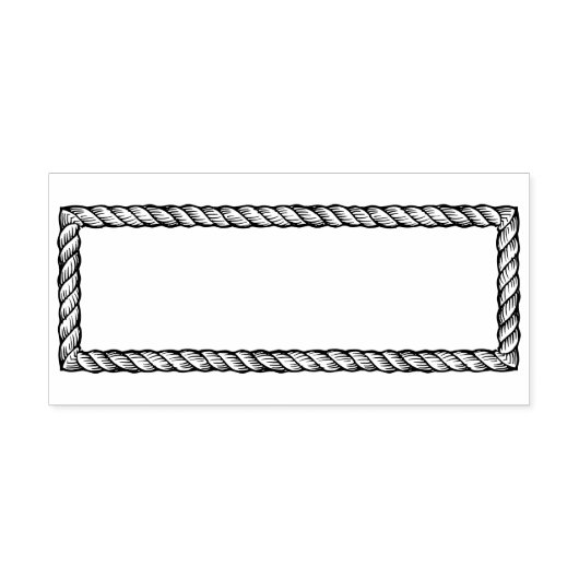 Rustikaler, einfacher rechteckiger 1x3 Rahmen Gummistempel (Prägung)