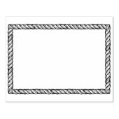 Rustikaler, einfacher, rechteckiger 2x3 Rahmen Gummistempel (Prägung)