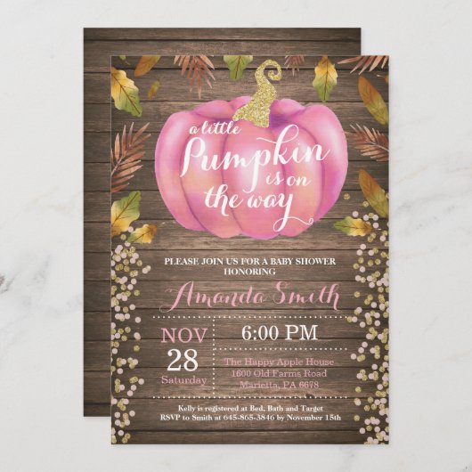 Rustikaler Einladung (Vorne/Hinten)