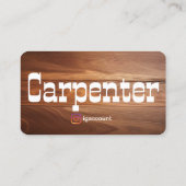 Rustikaler, einzigartiger Carpenter Visitenkarte (Rückseite)
