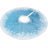 Rustikaler Eis-Schneeflocke-Baum-Rock Polyester Weihnachtsbaumdecke (Schrägansicht)