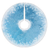 Rustikaler Eis-Schneeflocke-Baum-Rock Polyester Weihnachtsbaumdecke (Vorderseite)