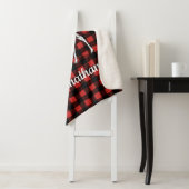 Rustikaler Elch-Büffel-Karo-Holzfäller kariert Sherpadecke (Beispiel)