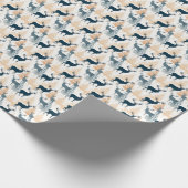 Rustikaler Elch im Schnee Geschenkpapier (Ecke)