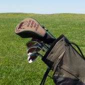 Rustikaler Elch-Imitat Leder-Blick lustig Golf Headcover (In SItu)